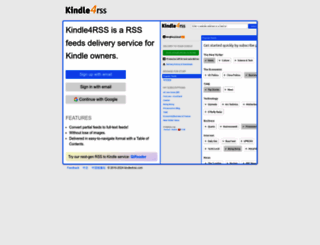 kindle4rss.com screenshot
