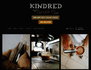 kindredcoffeeco.com screenshot