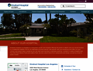 kindredhospitalla.com screenshot