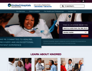 kindredhospitals.com screenshot