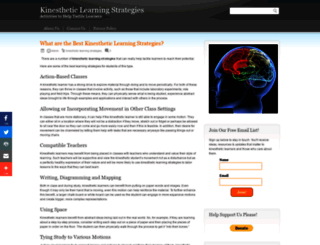 kinestheticlearningstrategies.com screenshot