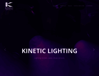 kineticlighting.com screenshot
