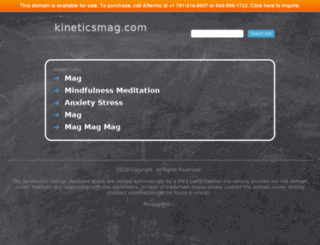 kineticsmag.com screenshot