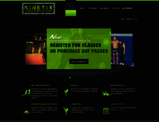 kinetixcombat.com screenshot