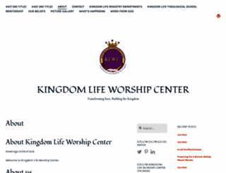kingdomlifeworshipcenter.wordpress.com screenshot