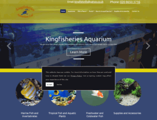 kingfisheries-aquarium.co.uk screenshot