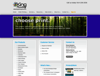 kingprintingonline.com screenshot