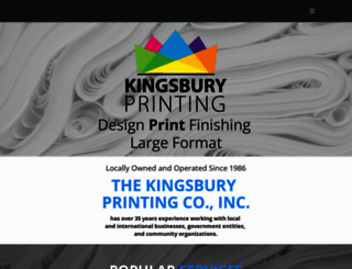 kingsburyprinting.com screenshot