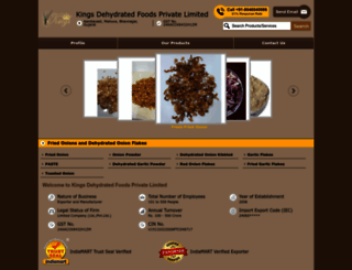 kingsdehydratedfood.com screenshot