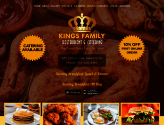 kingsfamilyrestaurant.net screenshot