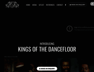 kingsofthedancefloorband.co.uk screenshot