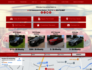 kingsportcars.com screenshot