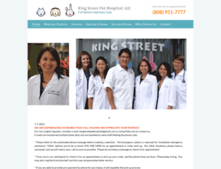 kingstreetpethospital.com screenshot