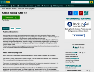 kirans-typing-tutor.soft112.com screenshot