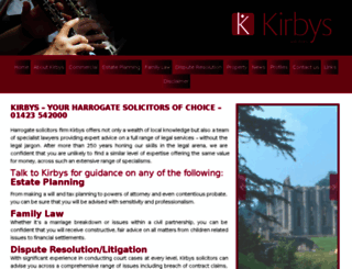 kirbyssolicitors.co.uk screenshot