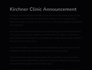 kirchnerclinic.com screenshot