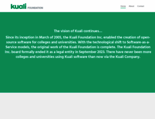 kis.kuali.org screenshot