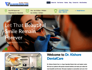 kishoredentalcare.com screenshot