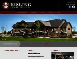 kislingqualitybuilders.com screenshot