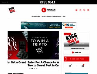 kiss104fm.com screenshot