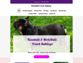 kissabullzfrenchbulldogs.com screenshot