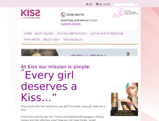 kisshairextensions.co.uk screenshot