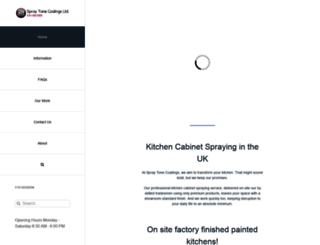 kitchencabinetspraying.co.uk screenshot