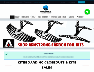 kiteboardingcloseouts.com screenshot