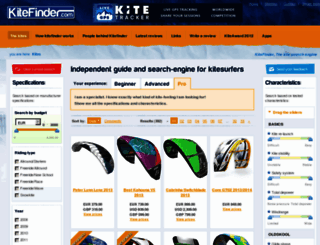 kitefinder.com screenshot