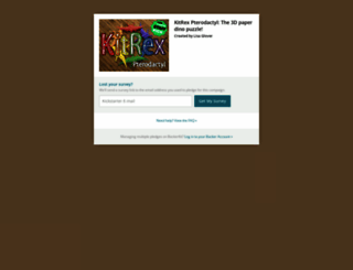 kitrex-pterodactyl-the-3d-paper-dino-puzzle.backerkit.com screenshot