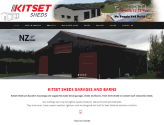 kitsetsheds.co.nz screenshot