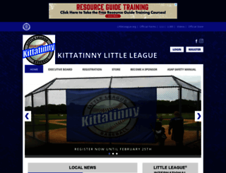 kittatinnybaseball.com screenshot