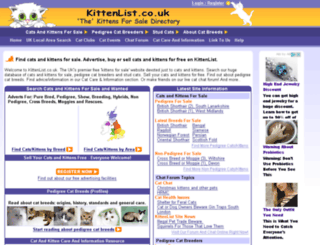 kittenlist.co.uk screenshot