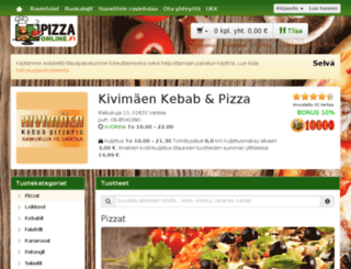 kivimaenkebabpizza.pizzaonline.fi screenshot