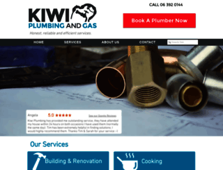 kiwiplumbingandgas.co.nz screenshot