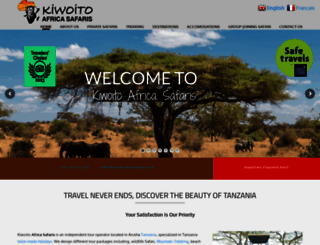 kiwoitoafricasafaris.com screenshot