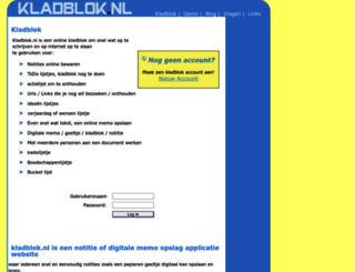 kladblok.nl screenshot