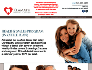 klamath-dental.com screenshot