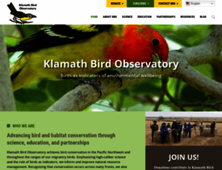 klamathbird.org screenshot