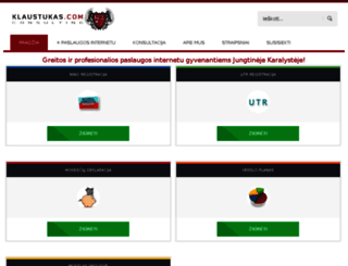 klaustukas.com screenshot