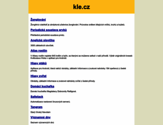 kle.cz screenshot