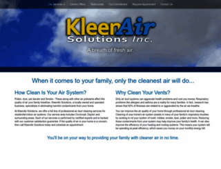kleenairsolutions.com screenshot