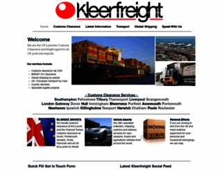 kleerfreight.com screenshot