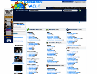 kleinanzeigenwelt.com screenshot