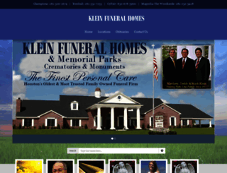 kleinfuneralhome.com screenshot