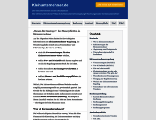 kleinunternehmer.de screenshot