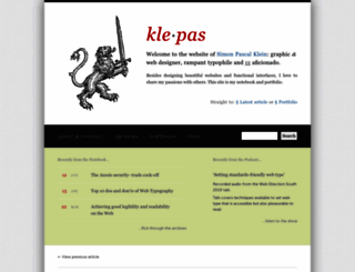 klepas.org screenshot
