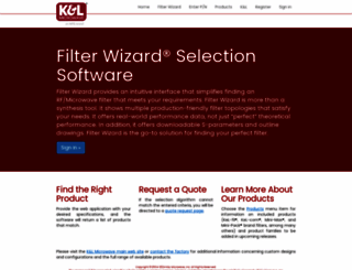 klfilterwizard.com screenshot