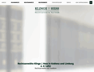klinge-hess.de screenshot