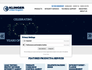 klinger.co.uk screenshot